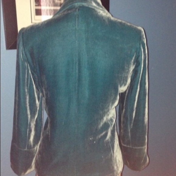 Boston Proper crushed velvet 3/4 sleeve blazer - Picture 5 of 6